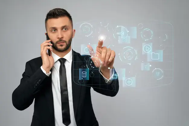 young-businessman-clicking-virtual-button_651396-889
